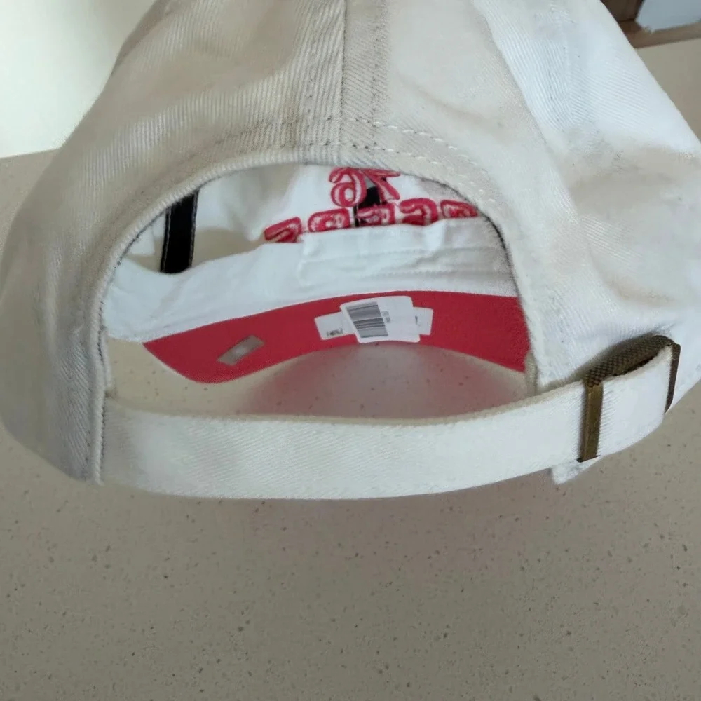 47 Brand Philadelphia 76ers Womens Clean Up Adjustable Hat White Pink NBA Cap